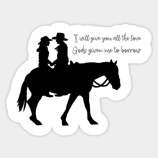 Hell or Highwater - Zach Bryan Sticker by Mikayla8110